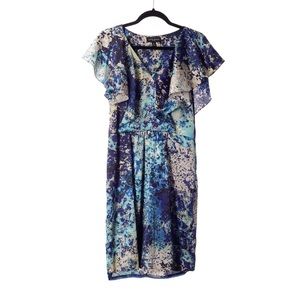 Splatter print cocktail dress